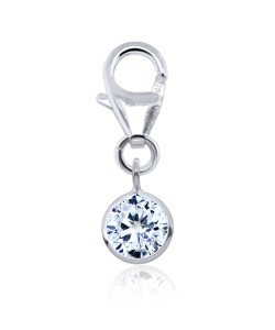Silver Charms Bezel Gems CH-86-6